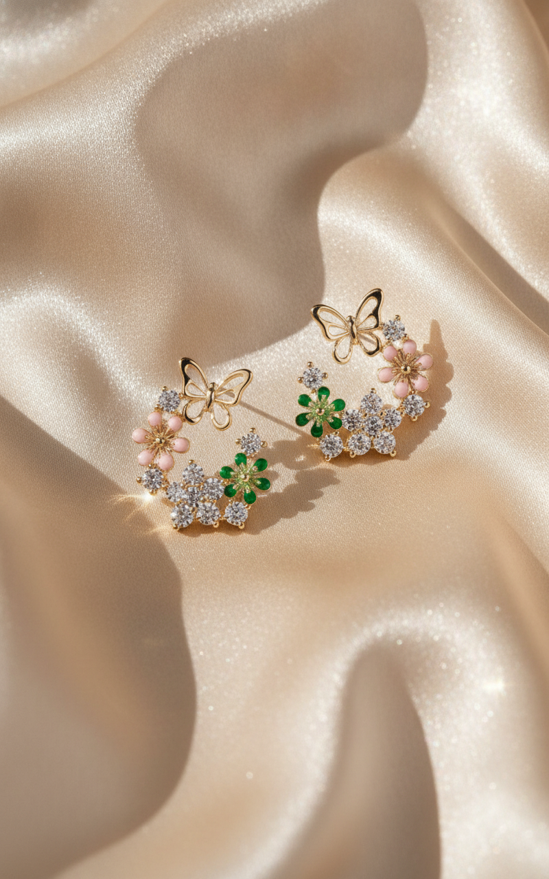 Butterfly Blossom Climber Earrings
