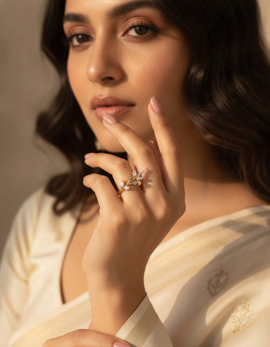 Floral Branch Ring — view 3