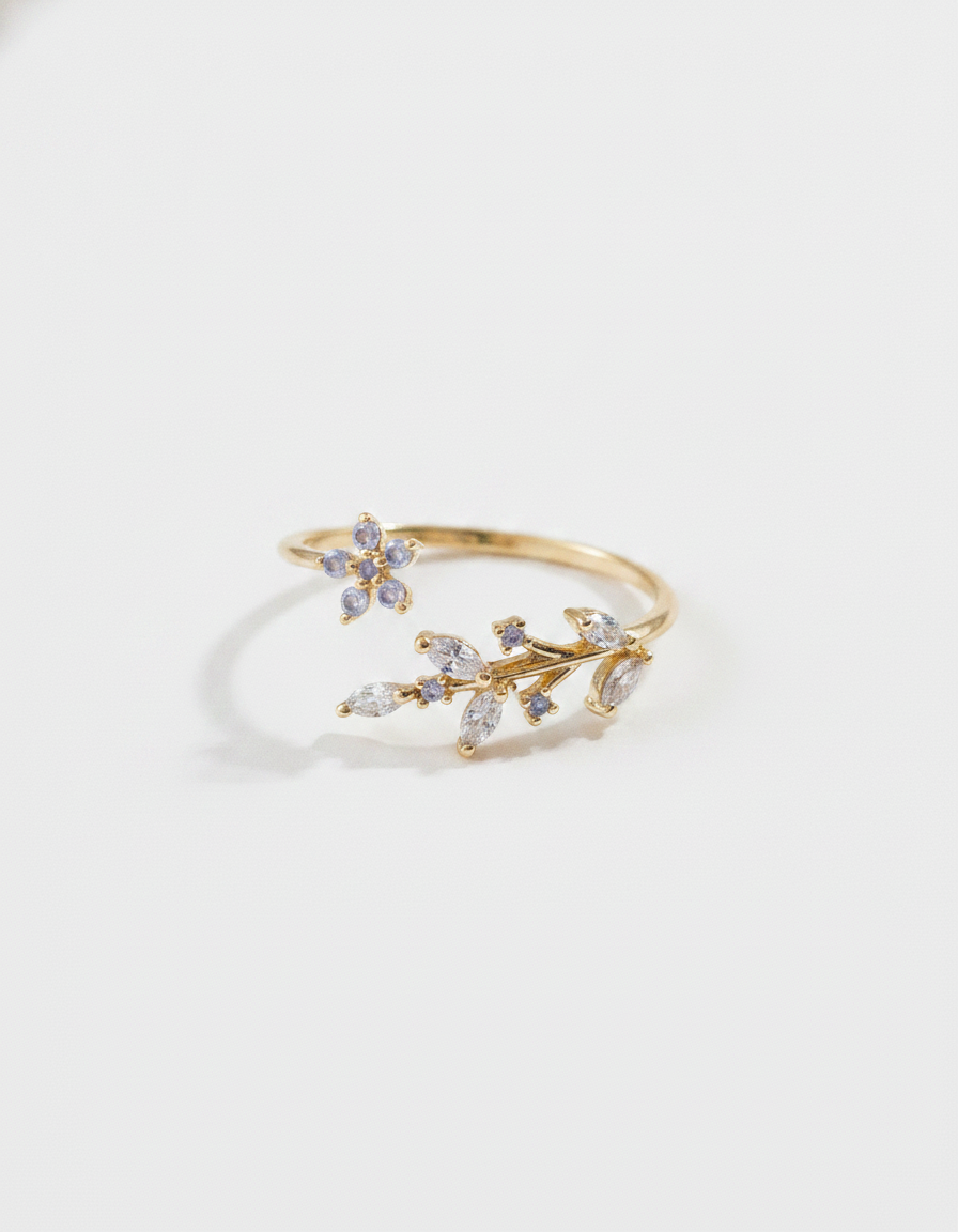 Floral Branch Ring — view 2