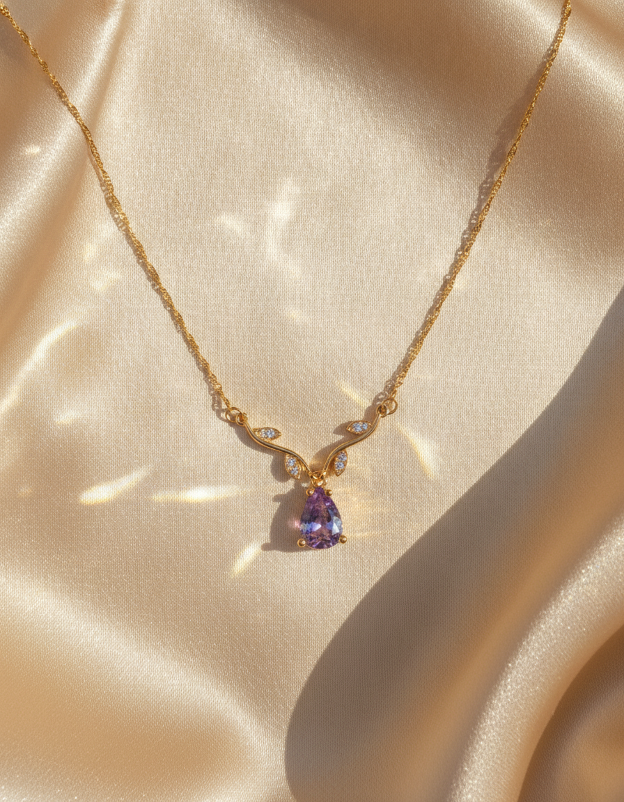 Leaf & Teardrop Necklace