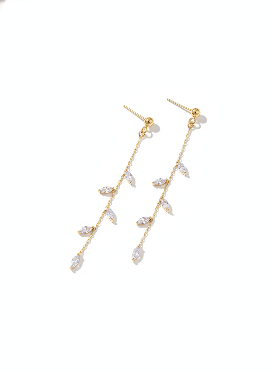 Leaf Drop Earrings — view 2