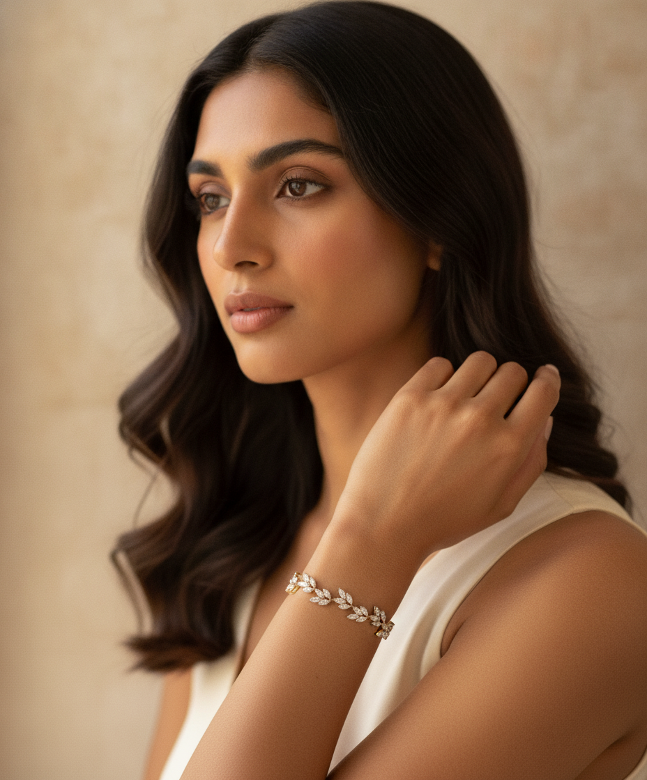 Leaf Motif Bracelet — view 3