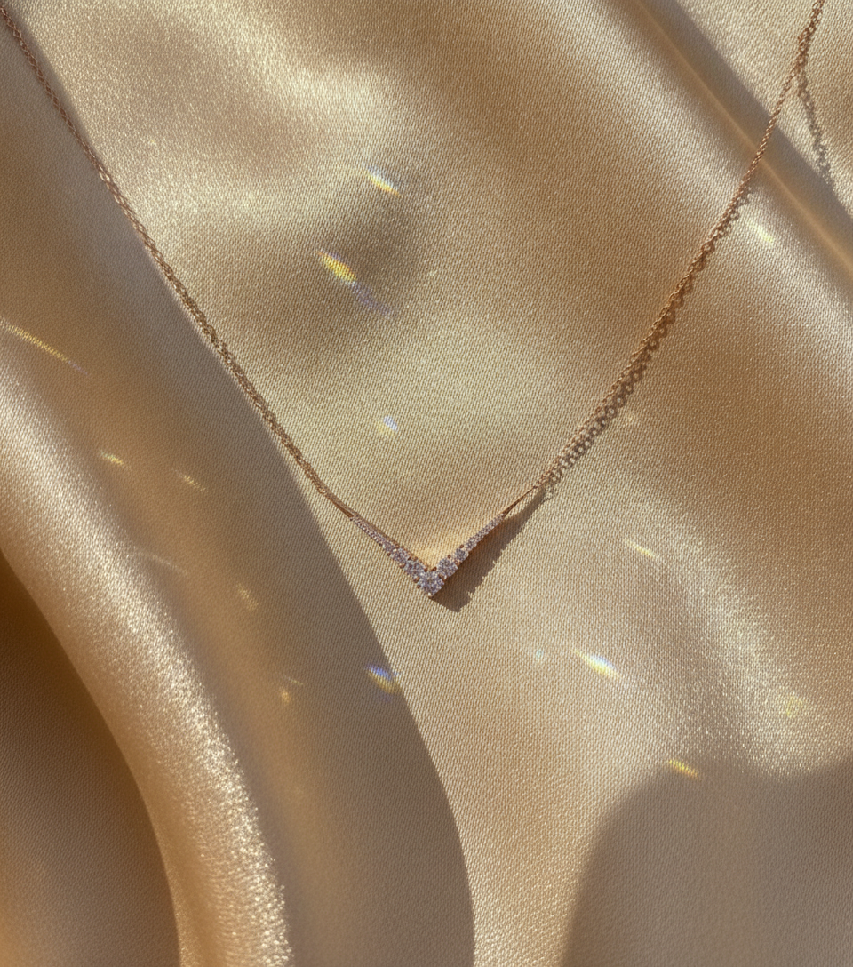 V-Shape Diamond Necklace